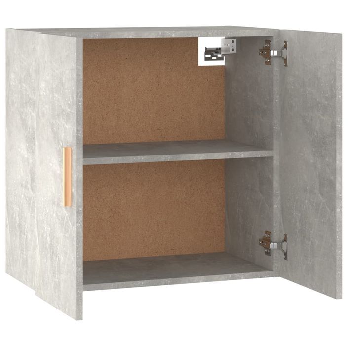 Armoire murale Gris béton 60x30x60 cm Bois d'ingénierie - Photo n°8