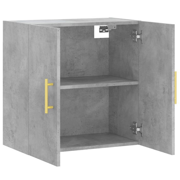 Armoire murale gris béton 60x31x60 cm bois d'ingénierie - Photo n°6