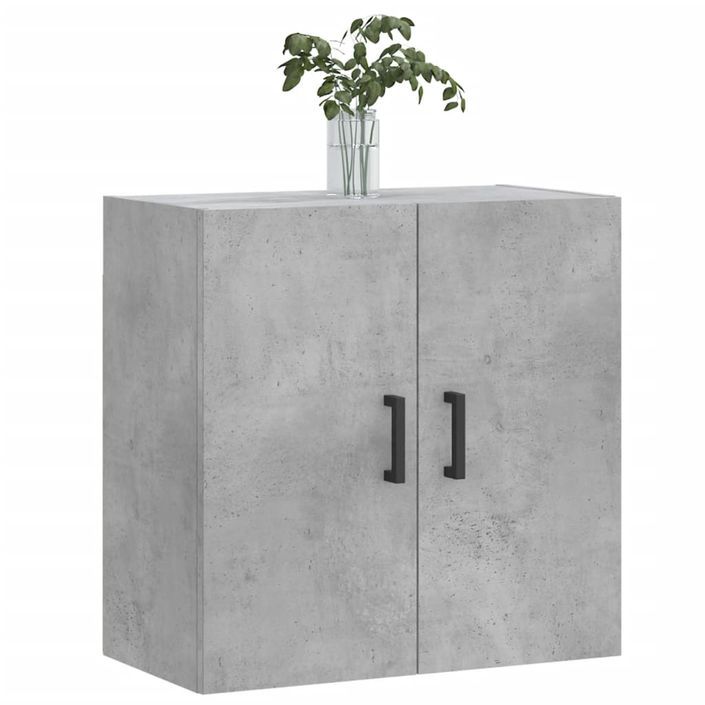 Armoire murale gris béton 60x31x60 cm bois d'ingénierie - Photo n°3