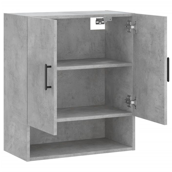 Armoire murale gris béton 60x31x70 cm bois d'ingénierie - Photo n°6