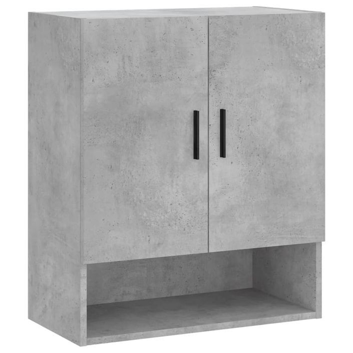 Armoire murale gris béton 60x31x70 cm bois d'ingénierie - Photo n°1