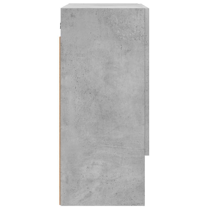 Armoire murale gris béton 60x31x70 cm bois d'ingénierie - Photo n°7