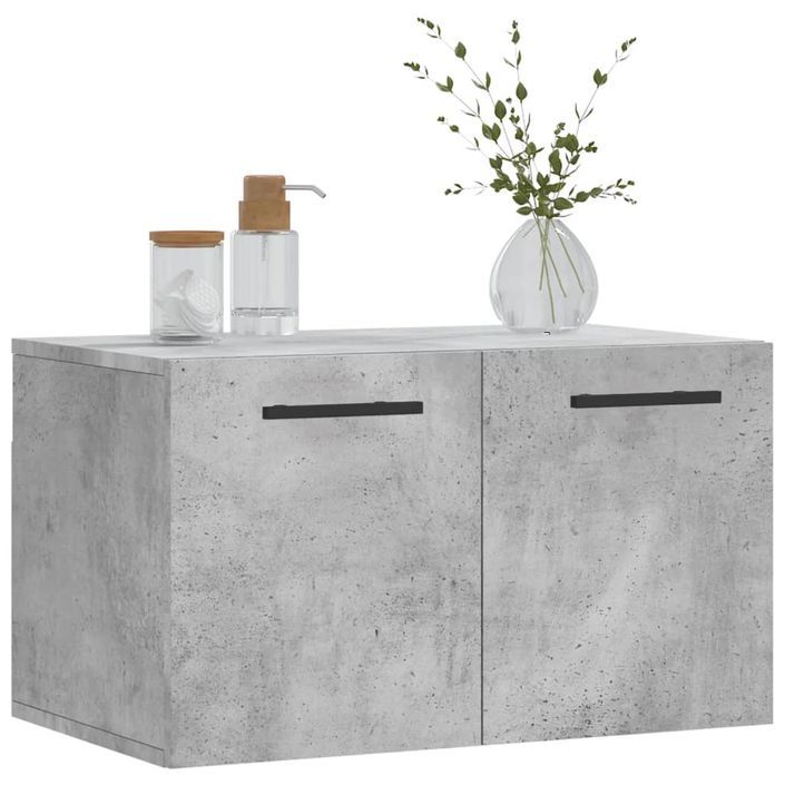 Armoire murale Gris béton 60x36,5x35 cm Bois d'ingénierie - Photo n°3