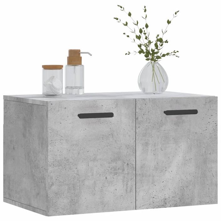 Armoire murale Gris béton 60x36,5x35 cm Bois d'ingénierie - Photo n°3