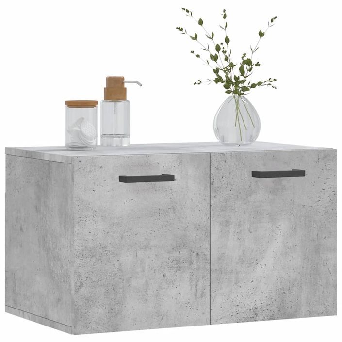 Armoire murale Gris béton 60x36,5x35 cm Bois d'ingénierie - Photo n°3