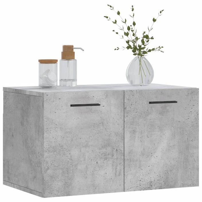 Armoire murale Gris béton 60x36,5x35 cm Bois d'ingénierie - Photo n°3