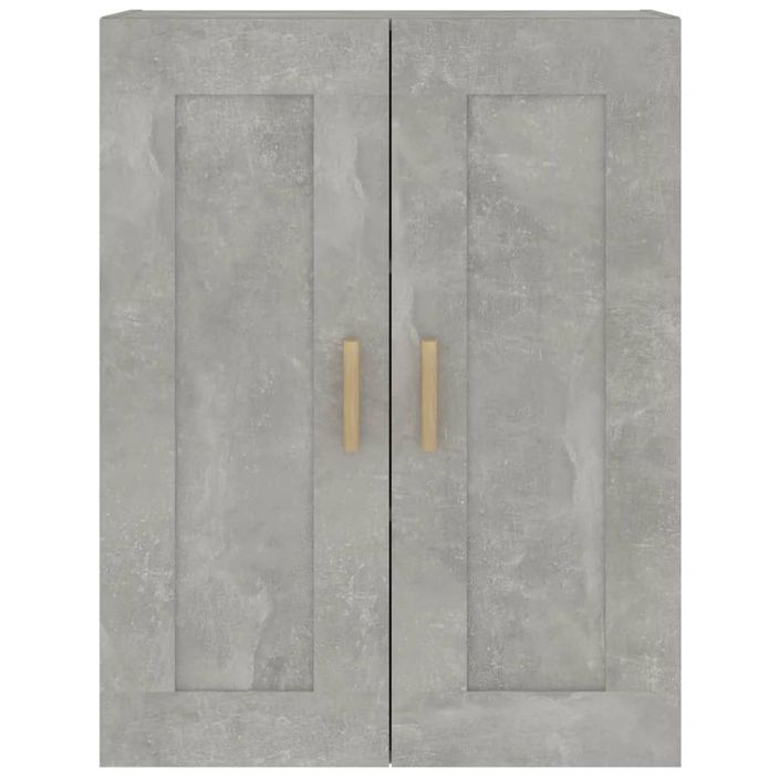 Armoire murale gris béton 69,5x32,5x90 cm bois d'ingénierie - Photo n°5