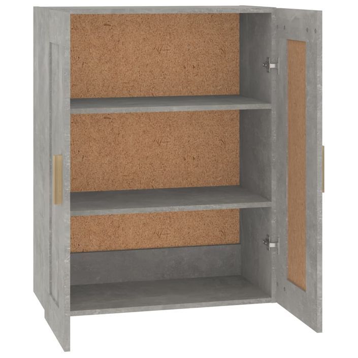 Armoire murale gris béton 69,5x32,5x90 cm bois d'ingénierie - Photo n°6