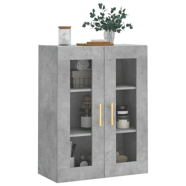 Armoire murale gris béton 69,5x34x90 cm - Photo n°4