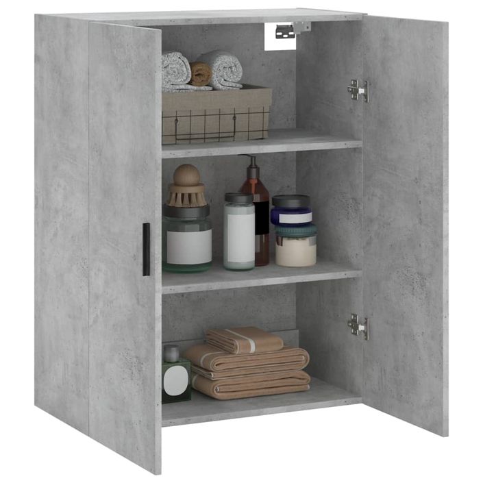 Armoire murale gris béton 69,5x34x90 cm - Photo n°5