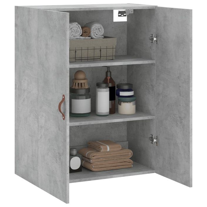 Armoire murale gris béton 69,5x34x90 cm - Photo n°5