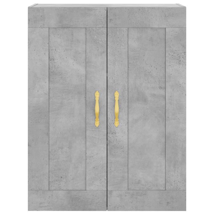 Armoire murale gris béton 69,5x34x90 cm bois d'ingénierie - Photo n°7