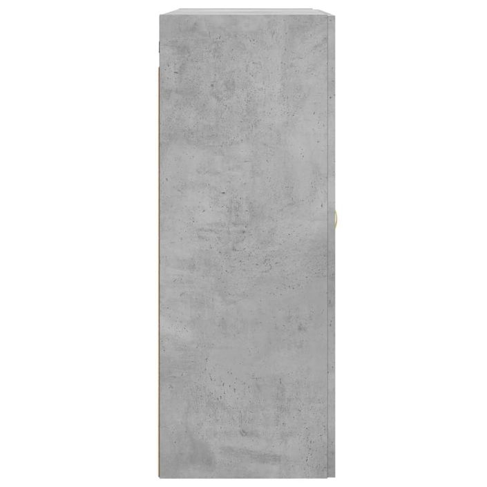 Armoire murale gris béton 69,5x34x90 cm bois d'ingénierie - Photo n°8