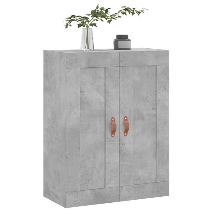 Armoire murale gris béton 69,5x34x90 cm bois d'ingénierie - Photo n°4