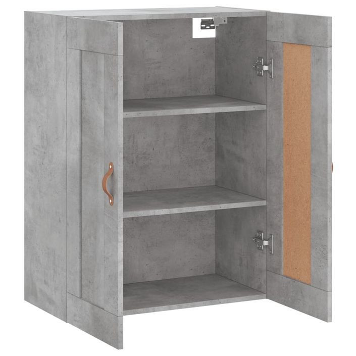 Armoire murale gris béton 69,5x34x90 cm bois d'ingénierie - Photo n°6