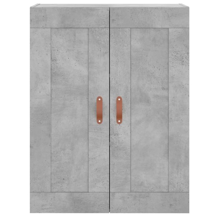 Armoire murale gris béton 69,5x34x90 cm bois d'ingénierie - Photo n°7