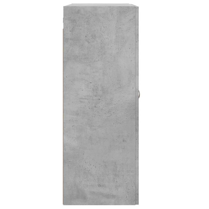 Armoire murale gris béton 69,5x34x90 cm bois d'ingénierie - Photo n°8