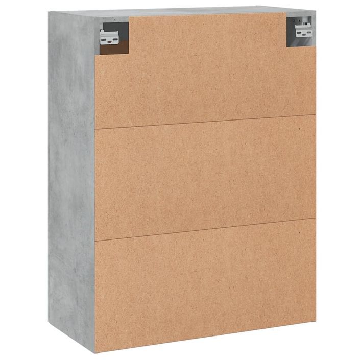 Armoire murale gris béton 69,5x34x90 cm bois d'ingénierie - Photo n°8