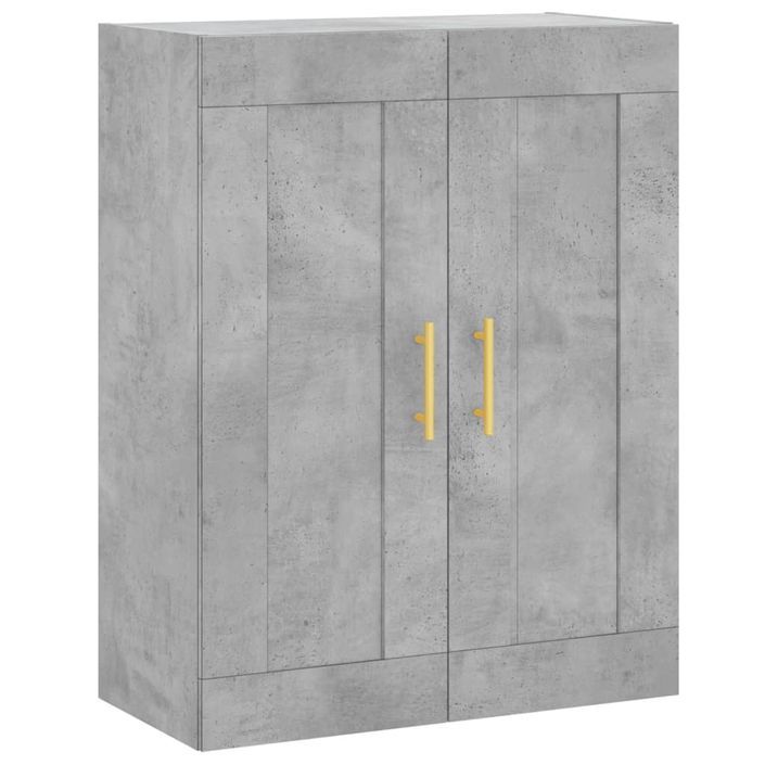 Armoire murale gris béton 69,5x34x90 cm bois d'ingénierie - Photo n°1