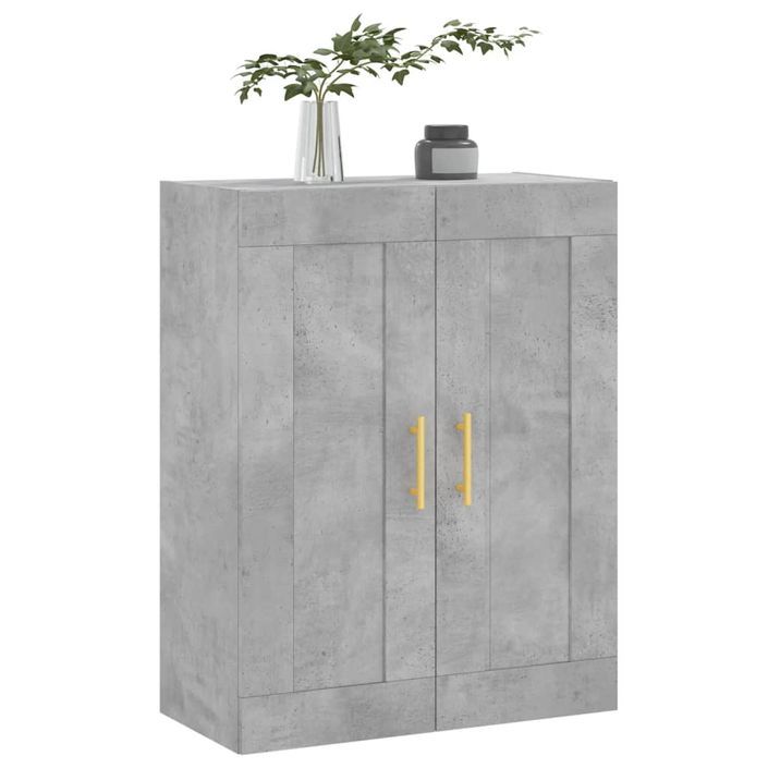 Armoire murale gris béton 69,5x34x90 cm bois d'ingénierie - Photo n°4