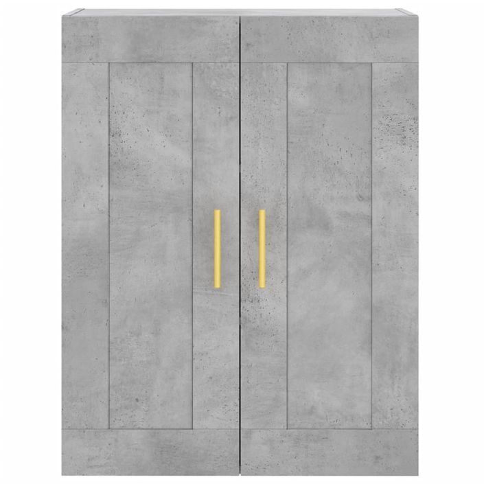 Armoire murale gris béton 69,5x34x90 cm bois d'ingénierie - Photo n°7