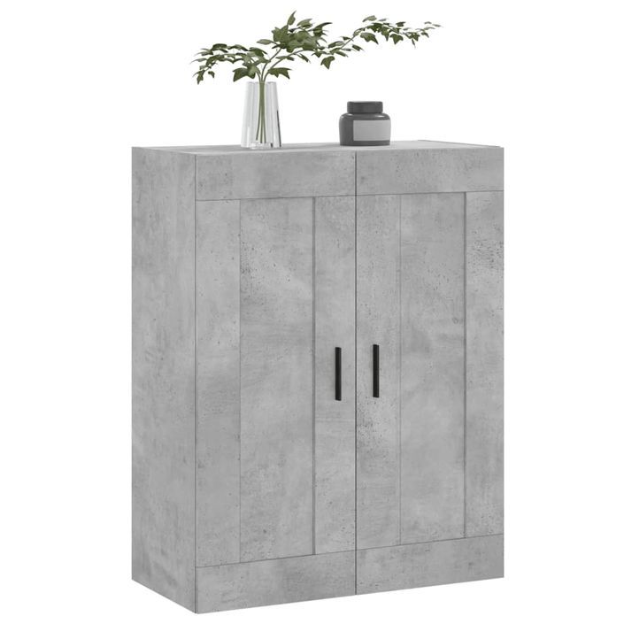 Armoire murale gris béton 69,5x34x90 cm bois d'ingénierie - Photo n°4