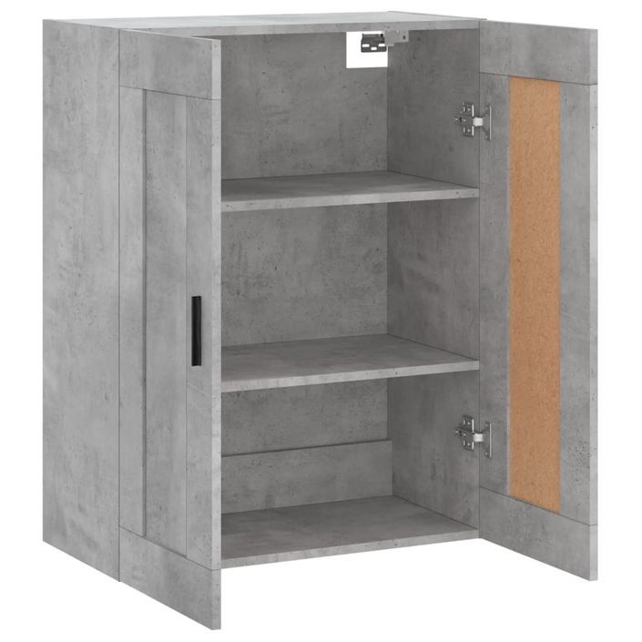 Armoire murale gris béton 69,5x34x90 cm bois d'ingénierie - Photo n°7