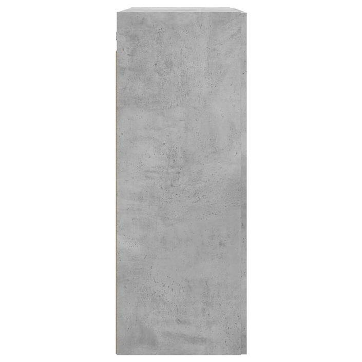 Armoire murale gris béton 69,5x34x90 cm bois d'ingénierie - Photo n°8