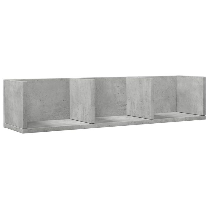 Armoire murale gris béton 75x18x16,5 cm bois d'ingénierie - Photo n°1