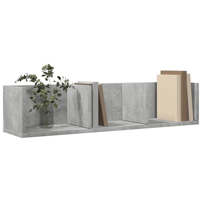 Armoire murale gris béton 75x18x16,5 cm bois d'ingénierie - Photo n°4