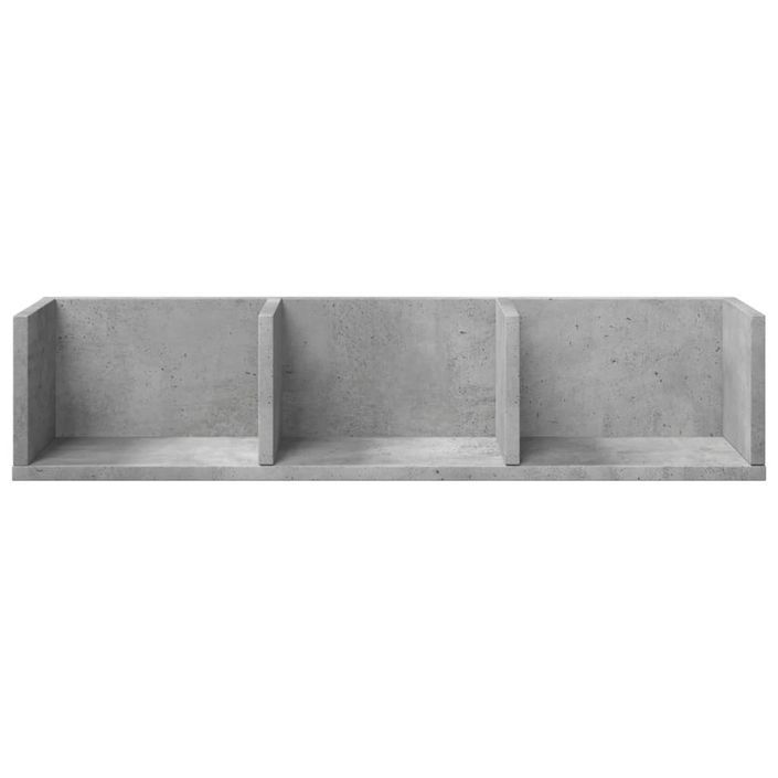 Armoire murale gris béton 75x18x16,5 cm bois d'ingénierie - Photo n°5