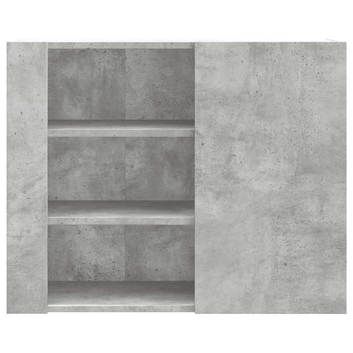 Armoire murale gris béton 75x35x60 cm bois d'ingénierie - Photo n°4