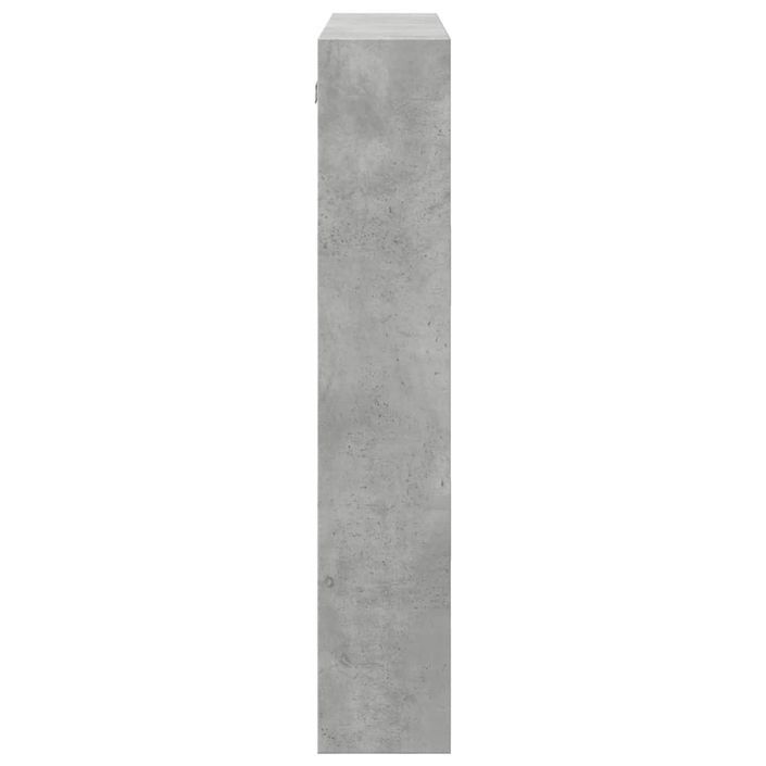 Armoire murale gris béton 80x15x80 cm bois d'ingénierie - Photo n°5