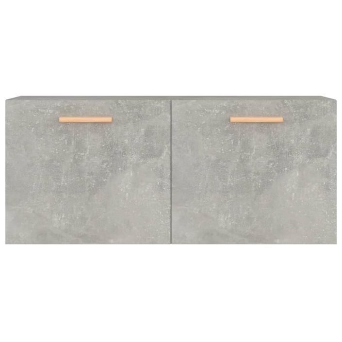 Armoire murale Gris béton 80x35x36,5 cm Bois d'ingénierie - Photo n°5