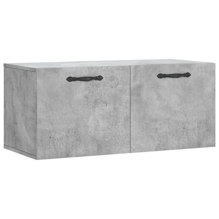 Armoire murale gris béton 80x36,5x35 cm bois d'ingénierie - Photo n°1