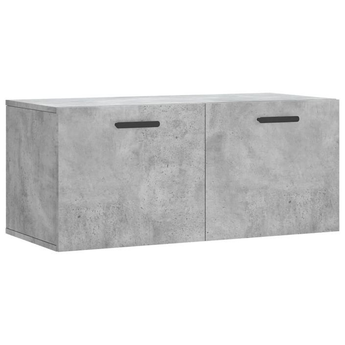 Armoire murale gris béton 80x36,5x35 cm bois d'ingénierie - Photo n°1