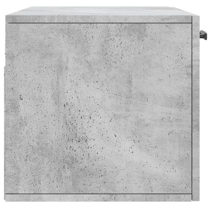 Armoire murale gris béton 80x36,5x35 cm bois d'ingénierie - Photo n°7