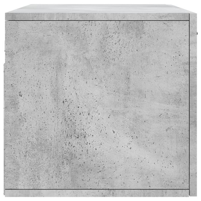 Armoire murale gris béton 80x36,5x35 cm bois d'ingénierie - Photo n°7