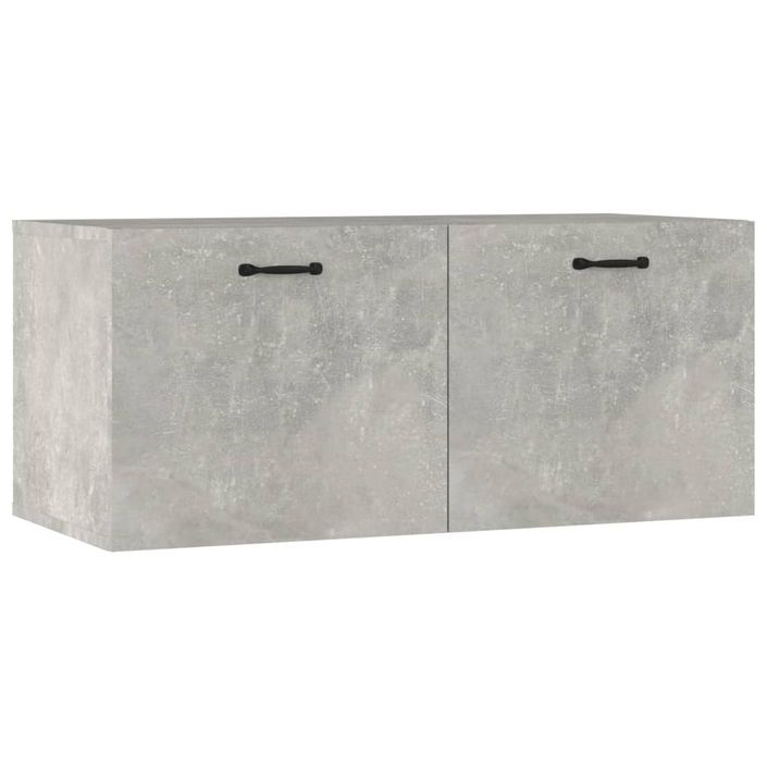 Armoire murale gris béton 80x36,5x35 cm bois d'ingénierie - Photo n°2