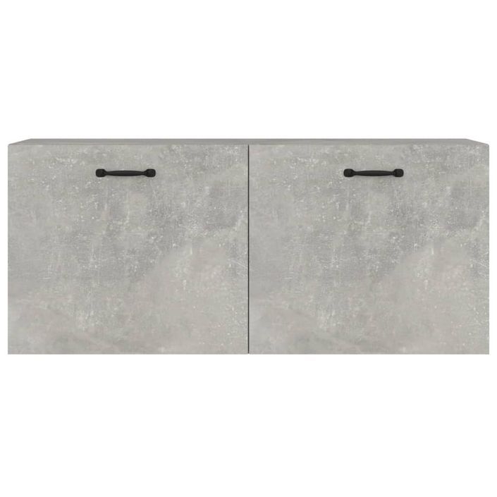 Armoire murale gris béton 80x36,5x35 cm bois d'ingénierie - Photo n°5