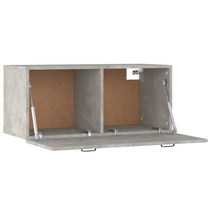 Armoire murale gris béton 80x36,5x35 cm bois d'ingénierie - Photo n°6