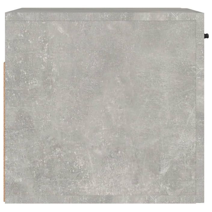 Armoire murale gris béton 80x36,5x35 cm bois d'ingénierie - Photo n°7