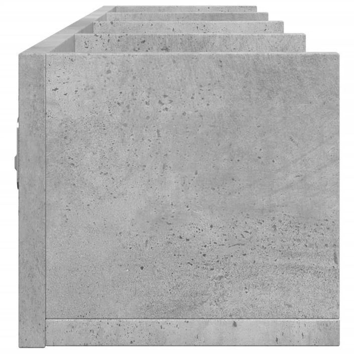 Armoire murale gris béton 99x18x16,5 cm bois d'ingénierie - Photo n°6