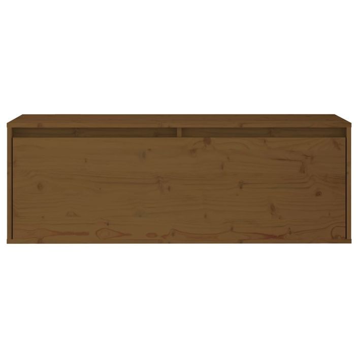 Armoire murale Marron miel 100x30x35 cm Bois de pin massif - Photo n°5