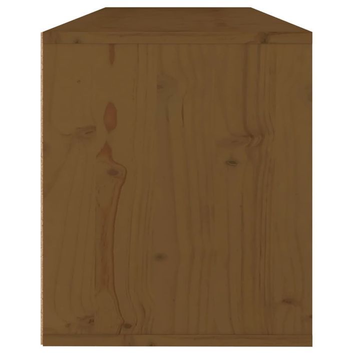 Armoire murale Marron miel 100x30x35 cm Bois de pin massif - Photo n°6