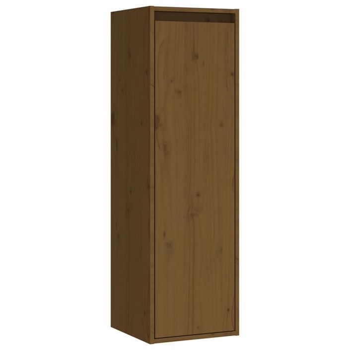 Armoire murale Marron miel 30x30x100 cm Bois de pin massif - Photo n°2