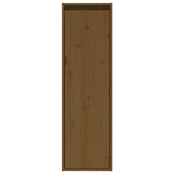 Armoire murale Marron miel 30x30x100 cm Bois de pin massif - Photo n°3