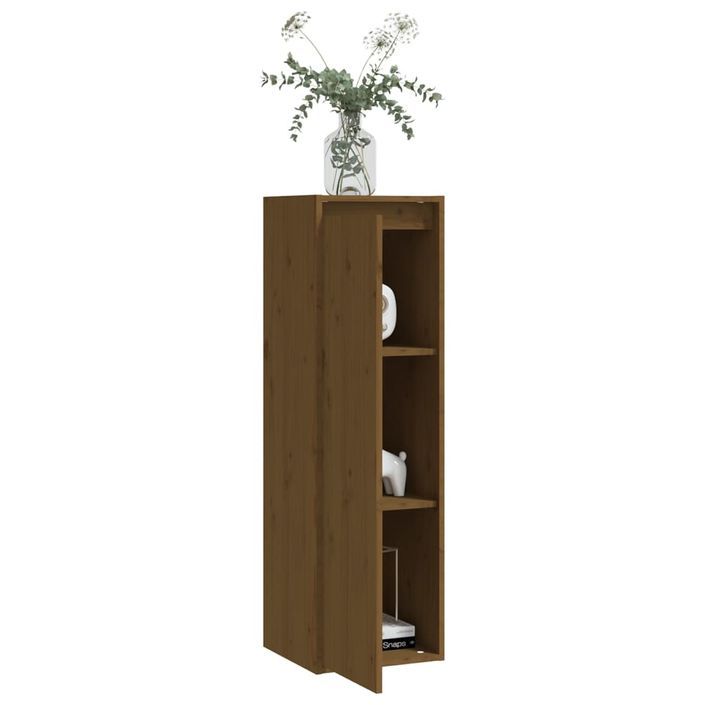 Armoire murale Marron miel 30x30x100 cm Bois de pin massif - Photo n°9