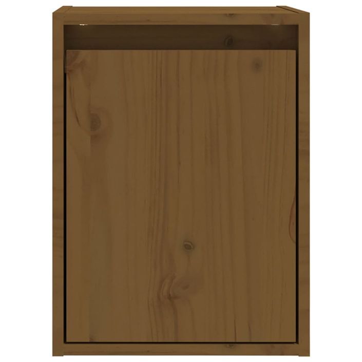 Armoire murale Marron miel 30x30x40 cm Bois de pin massif - Photo n°5