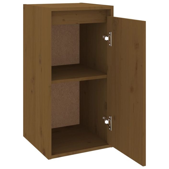 Armoire murale Marron miel 30x30x60 cm Bois de pin massif - Photo n°5